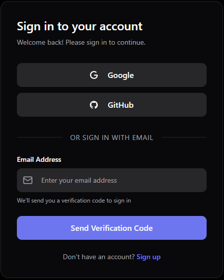 Sign Up / Login
